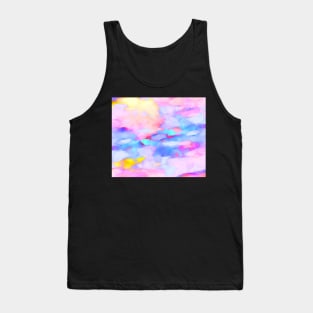 Pink Clouds Pattern Tank Top